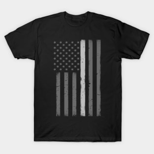 Thin Silver Line Flag - Corrections Officer Gift T-Shirt